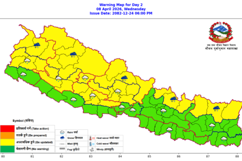 आज धेरै ठाउँमा हावाहुरीसहित पानी पर्ने भएकाले सावधानी अपनाउन आग्रह