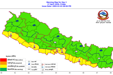 आज र भोलि पहाडमा वर्षा तथा तराईमा गर्मी बढ्ने अनुमान