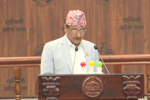 लुम्बिनीमा बजेटका सिद्धान्त प्रस्तुत : उत्पादन, रोजगारी र क्रमागत पूर्वाधारलाई प्राथमिकतामा दिइने
