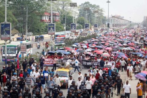 डोजर आतंकविरुद्ध बुटवलमा सुकुम्वासीको प्रदर्शन , भोलि राष्ट्रिय भेला