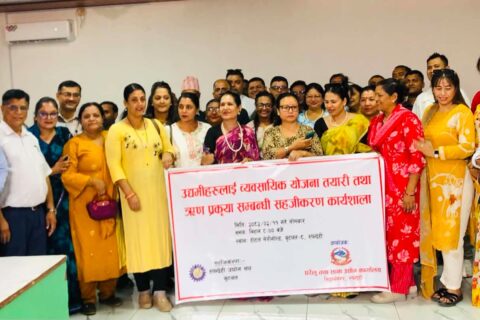उद्यमीहरुलाई व्यवसायीक योजना तयारी तथा ऋण प्रक्रिया सम्बन्धी सहजिकरण कार्यशाला