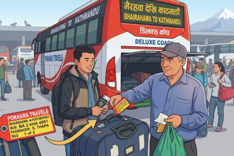अबदेखि सार्वजनिक बसमा ‘लगेज ट्याग’ प्रणाली लागू हुने