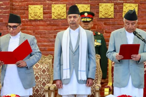 प्रधानन्यायाधीशमा डा. मनोजकुमार शर्मा नियुक्त, राष्ट्रपतिबाट लिए शपथ