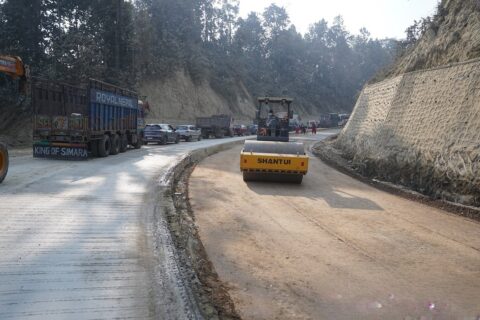 नारायणगढ–बुटवल सडक अर्न्तगत दाउन्नेमा एकतर्फी ढलानको काम सम्पन्न
