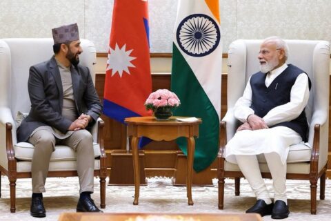 रास्वपाका अध्यक्ष लामिछाने र भारतीय प्रधानमन्त्री मोदीबीच भेटवार्ता
