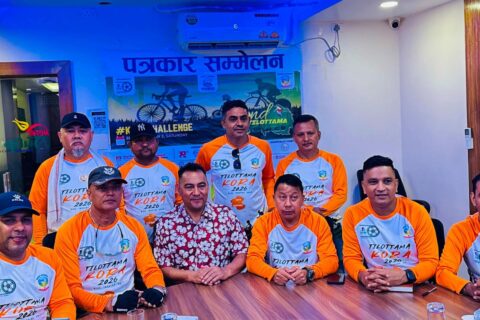 तिलोत्तमामा ५५ किलोमिटर साइकल यात्रा हुने
