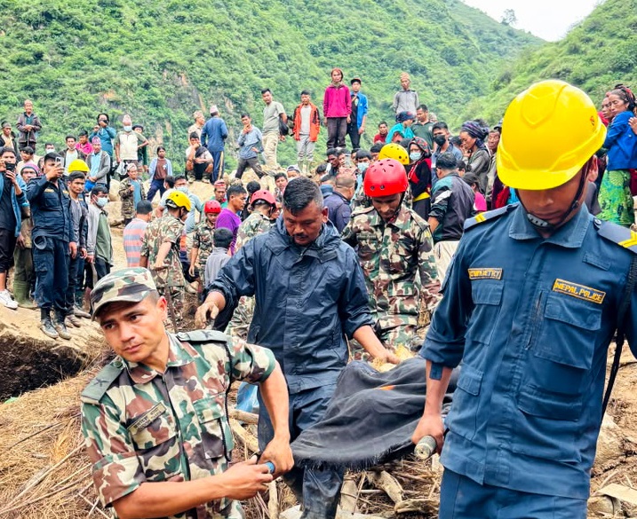 रोल्पा पहिरो अपडेट : चार जनाको सनाखत, नौ बेपत्ता