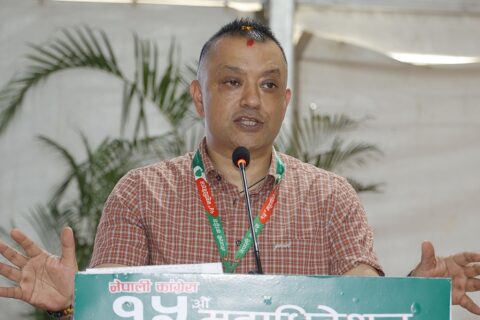 कांग्रेस महाधिवेशनमा सभापति थापाको राजनीतिक प्रतिवेदन पेश